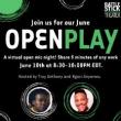 Open Mikes, June 10, 2021, 06/10/2021, Open Play (virtual)