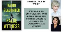 Author Readings, July 20, 2021, 07/20/2021, False Witness: An Electrifying Thriller (virtual)