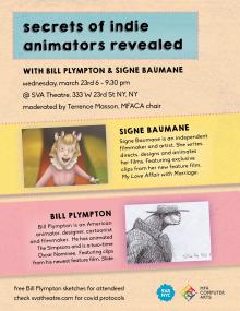 Screenings, March 23, 2022, 03/23/2022, Secrets of Indie Animators Revealed
