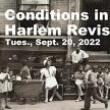 Conferences, September 20, 2022, 09/20/2022, Conditions in Harlem Revisited (in-person and online)