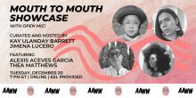 Readings, December 20, 2022, 12/20/2022, Mouth to Mouth Showcase with Open Mic (online)