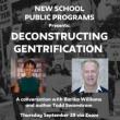 Discussions, September 28, 2023, 09/28/2023, Deconstructing Gentrification (online)