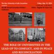 Conferences, May 10, 2024, 05/10/2024, The Role of Universities in the Lead-Up to Conflict, and in Peace and Reconciliation (online)