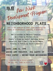 Staged Readings, June 09, 2025, 06/09/2025, Five Short Plays Exploring Neighborhood Community
