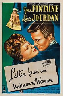 Films, August 14, 2025, 08/14/2025, Letter from an Unknown Woman (1948): Romantic Melodrama with Joan Fontaine
