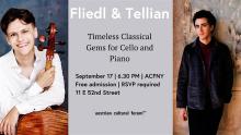 Concerts, September 17, 2025, 09/17/2025, Rising Austrian Musicians Perform Schubert, J.S. Bach, & More