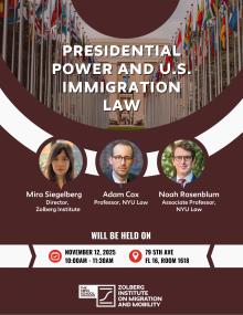 Discussions, November 12, 2025, 11/12/2025, Experts Talk about Immigration & Presidential Power