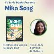 Book Signings, November 09, 2025, 11/09/2025, Meet & Greet with Author Nika Song, with Her New Book,&nbsp;Night Chef