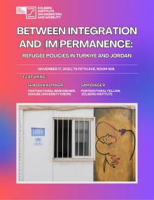 Lectures, November 17, 2025, 11/17/2025, Experts Speak on Syrian Refugees in Turkiye & Jordan