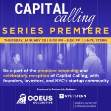 Screenings, January 29, 2026, 01/29/2026, Capital Calling&nbsp;Video Podcast&nbsp;Premiere: Spotlighting Earl-Stage Founders
