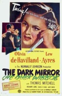 Films, June 29, 2026, 06/29/2026, The Dark Mirror (1946): Gold Age of Hollywood Psychological Horror Thriller&nbsp;